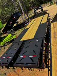 New 2026 Iron Bull 102X25' (20+5) RAMPAGE (FOLD OVER) RAMPS- 22K HD LOW PRO DECKOVER TRAILER