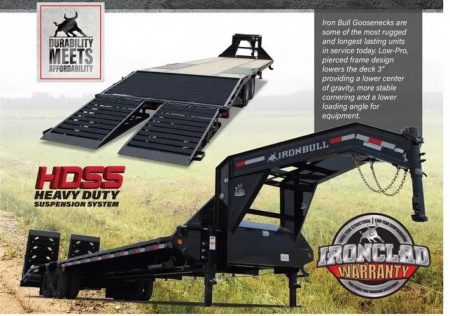 New 2026 Iron Bull 102X40' (35+5)-LOW PRO 22K- RAMPAGE RAMPS-16" ON CENTER CROSS MEMBERS Deckover Trailer