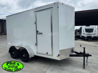 New 2025 CONTINENTAL CARGO NEW 6X12 TANDEM 7 ' INTERIOR V-NOSE ENCLOSED TRAILER CARGO TRAILERS TANDEM AXLE Cargo / Enclosed Trailer