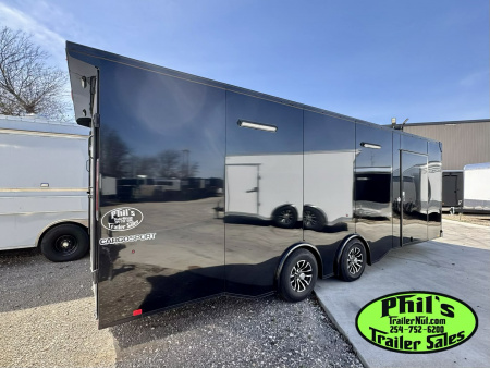 New Pace American 8.5 X24 CARGO SPORT Car / Racing Trailer ESCAPE DOOR / SPREAD AXLES / REAR WING WITH LOADING LIGHT! UPGRADED .080 EXTERIOR