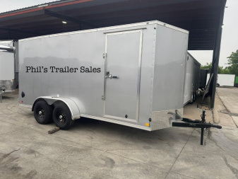 New 2025 CONTINENTAL CARGO NEW 7X16 + V-NOSE 7' INTERIOR HEIGHT ENCLOSED CARGO TRAILER Cargo / Enclosed Trailer 5200 LB TORSION AXLE UPGRADE!!