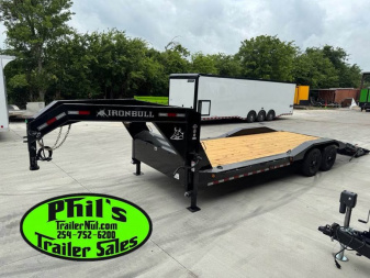 New 2026 Iron Bull 102 X 28 IRON BULL GOOSENECK EQUIPMENT TRAILER DRIVE OVER Equipment Trailer