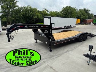 New 2026 Iron Bull 102 X 28 IRON BULL GOOSENECK EQUIPMENT TRAILER DRIVE OVER Equipment Trailer