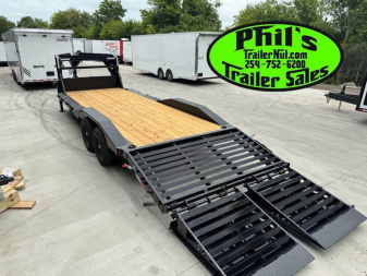 New 2026 Iron Bull 102 X 28 IRON BULL GOOSENECK EQUIPMENT TRAILER DRIVE OVER Equipment Trailer