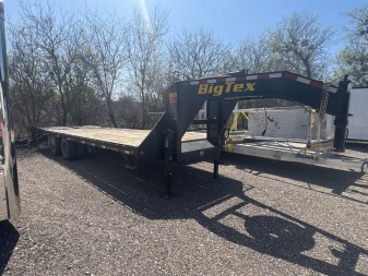 Used USED 2023 Big Tex Trailers 102X25 GOOSENECK DECKOVER TRAILER TANDEM DUAL Deckover Trailer 20' DECK + 5' MEGA RAMPS