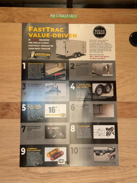 New WELLS CARGO 7X16 Cargo / Enclosed Trailer 6'6'' INTERIOR WELLS CARGO FAST TRACK