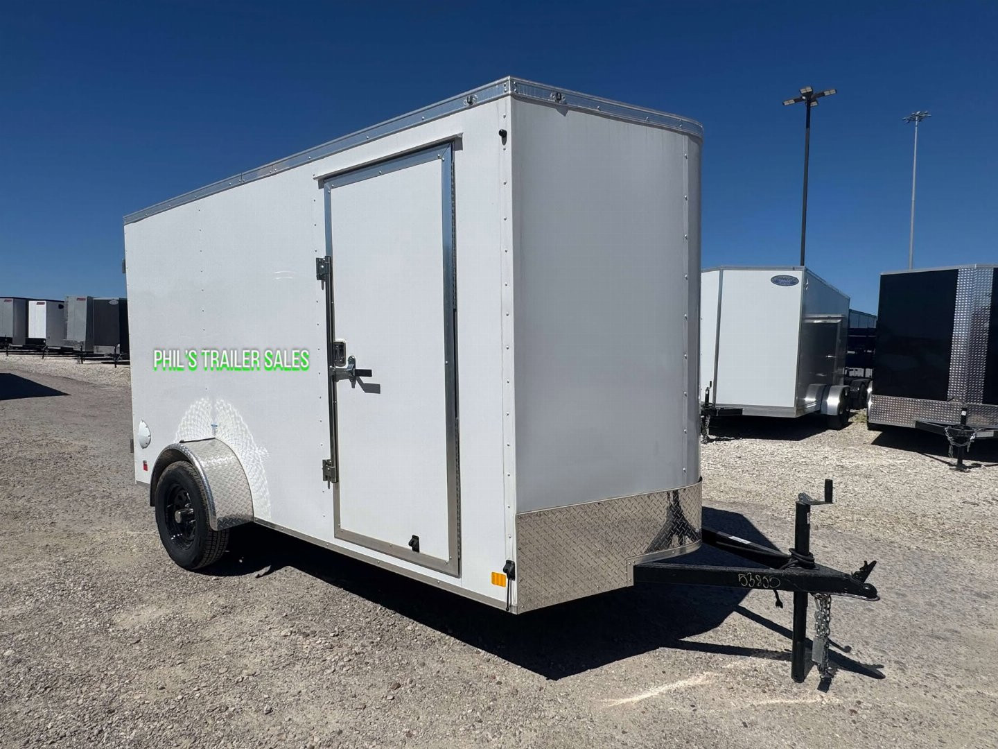 New CONTINENTAL CARGO NEW 6X12 V-NOSE ENCLOSED TRAILER CARGO TRAILER SINGLE AXLE Cargo / Enclosed Trailer DOUBLE DOORS