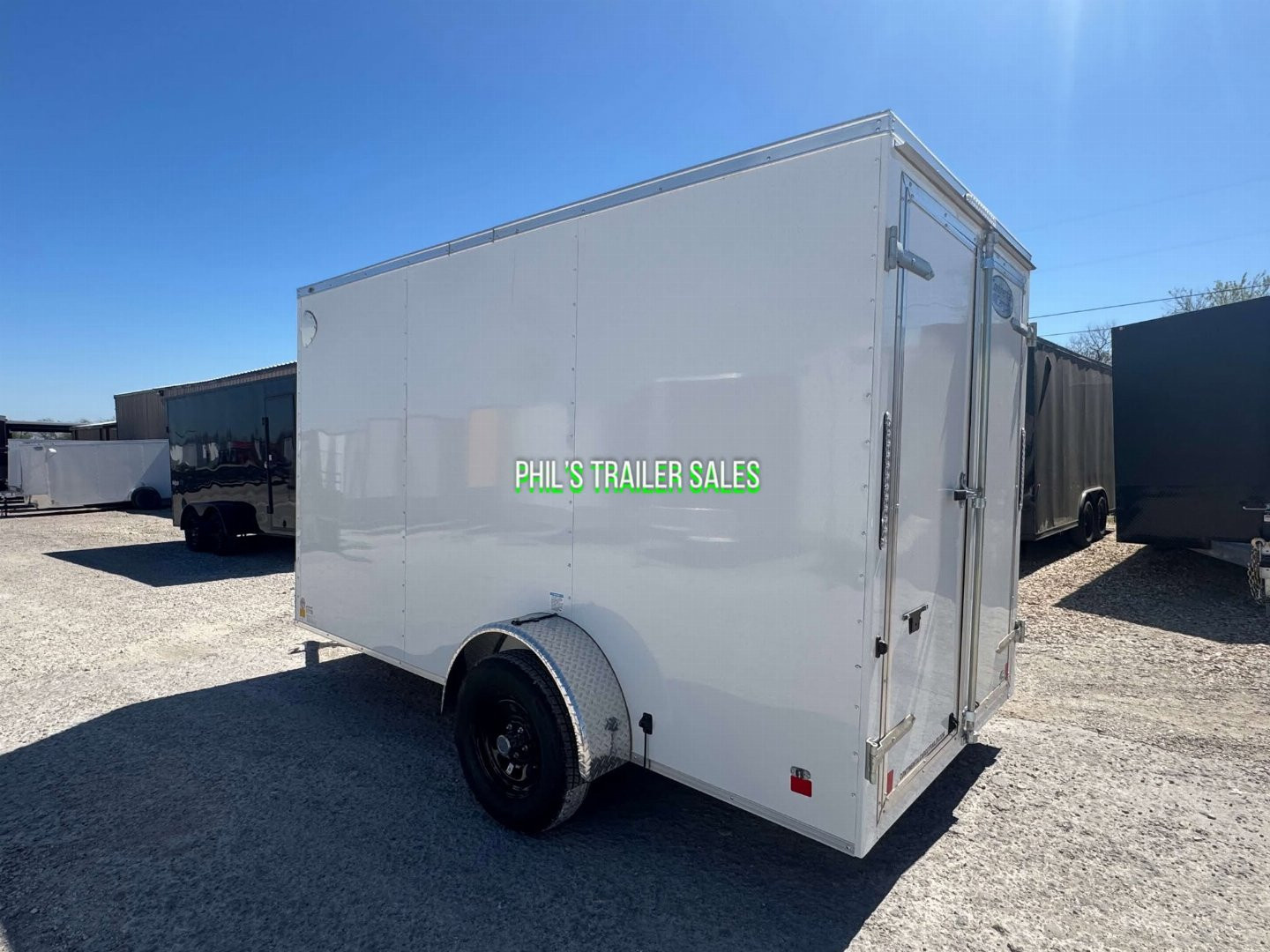 New CONTINENTAL CARGO NEW 6X12 V-NOSE ENCLOSED TRAILER CARGO TRAILER SINGLE AXLE Cargo / Enclosed Trailer DOUBLE DOORS