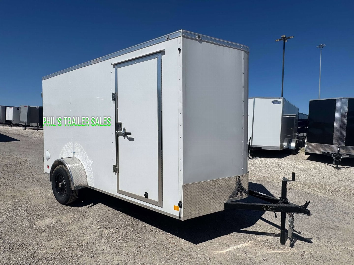 New CONTINENTAL CARGO NEW 6X12 V-NOSE ENCLOSED TRAILER CARGO TRAILER SINGLE AXLE Cargo / Enclosed Trailer DOUBLE DOORS
