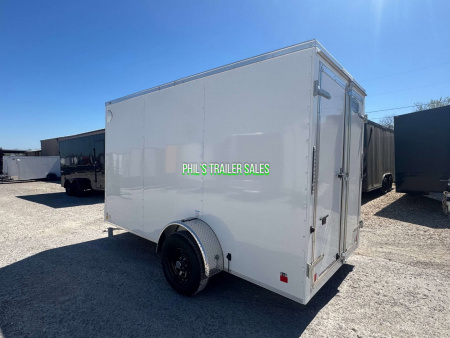 New CONTINENTAL CARGO NEW 6X12 V-NOSE ENCLOSED TRAILER CARGO TRAILER SINGLE AXLE Cargo / Enclosed Trailer DOUBLE DOORS