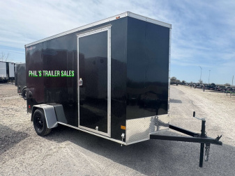 New WELLS CARGO FAST TRACK 6X12 6' 6 INTERIOR Enclosed Cargo Trailer D SERIES SEMI SCREWLESS EXTERIOR