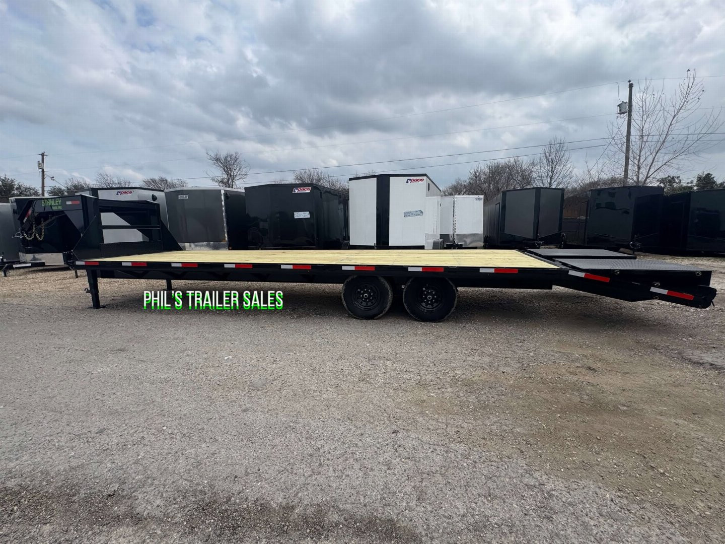 New Stanley Trailers 102 X 30 GOOSENECK DECK OVER Equipment Trailer 5' MEGA RAMPS