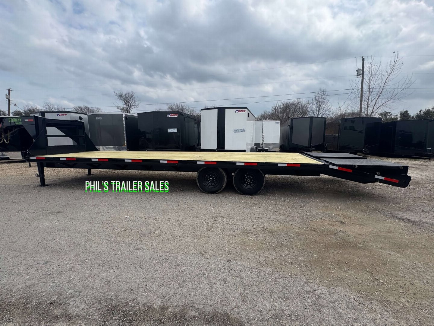 New Stanley Trailers 102 X 30 GOOSENECK DECK OVER Equipment Trailer 5' MEGA RAMPS