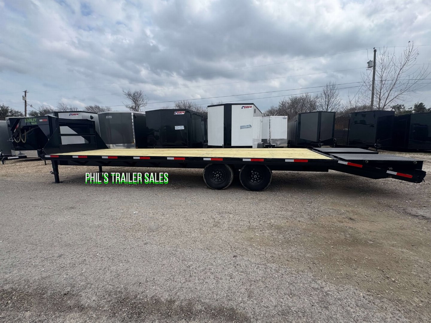 New Stanley Trailers 102 X 30 GOOSENECK DECK OVER Equipment Trailer 5' MEGA RAMPS