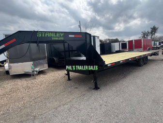 New Stanley Trailers 102 X 30 GOOSENECK DECK OVER Equipment Trailer 5' MEGA RAMPS