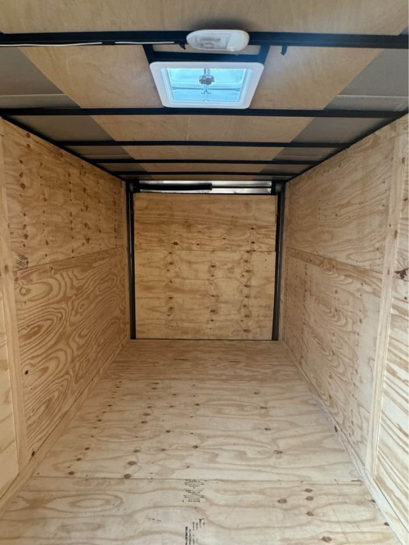 New 2025 7X16 BLACKOUT PACKAGE ALUMINUM WHEELS Cargo / Enclosed Trailer FACTORY CONSIGNMENT BLOWOUT SPECIAL!