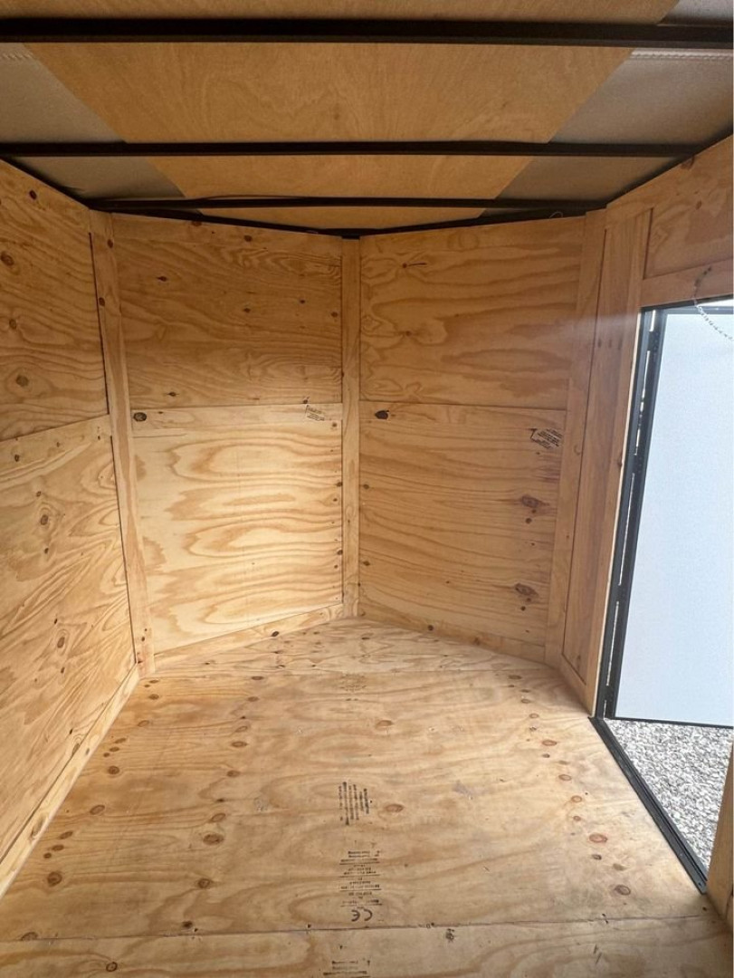 New 2025 7X16 BLACKOUT PACKAGE ALUMINUM WHEELS Cargo / Enclosed Trailer FACTORY CONSIGNMENT BLOWOUT SPECIAL!