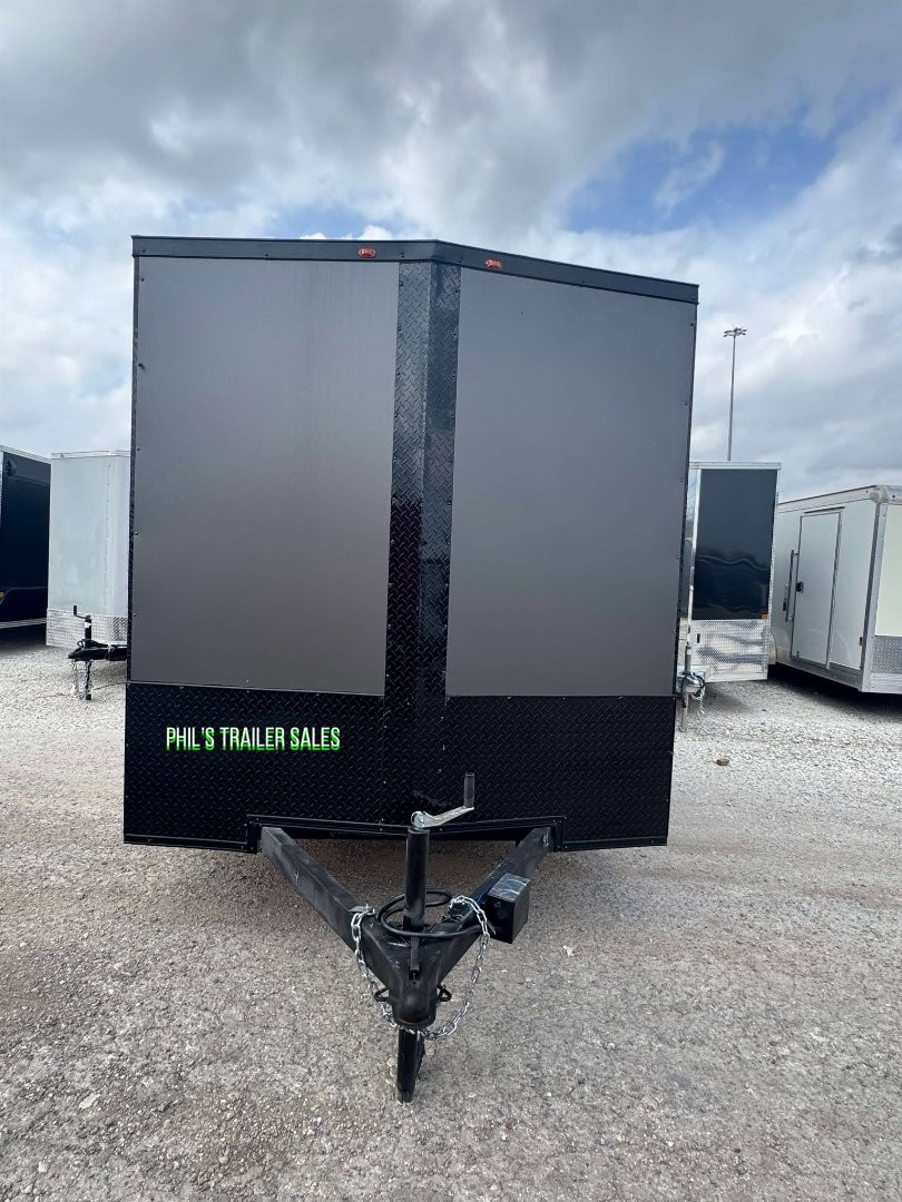 New 2025 7X16 BLACKOUT PACKAGE ALUMINUM WHEELS Cargo / Enclosed Trailer FACTORY CONSIGNMENT BLOWOUT SPECIAL!