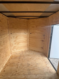 New 2025 7X16 BLACKOUT PACKAGE ALUMINUM WHEELS Cargo / Enclosed Trailer FACTORY CONSIGNMENT BLOWOUT SPECIAL!