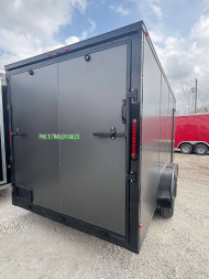 New 2025 7X16 BLACKOUT PACKAGE ALUMINUM WHEELS Cargo / Enclosed Trailer FACTORY CONSIGNMENT BLOWOUT SPECIAL!