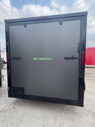 New 2025 7X16 BLACKOUT PACKAGE ALUMINUM WHEELS Cargo / Enclosed Trailer FACTORY CONSIGNMENT BLOWOUT SPECIAL!