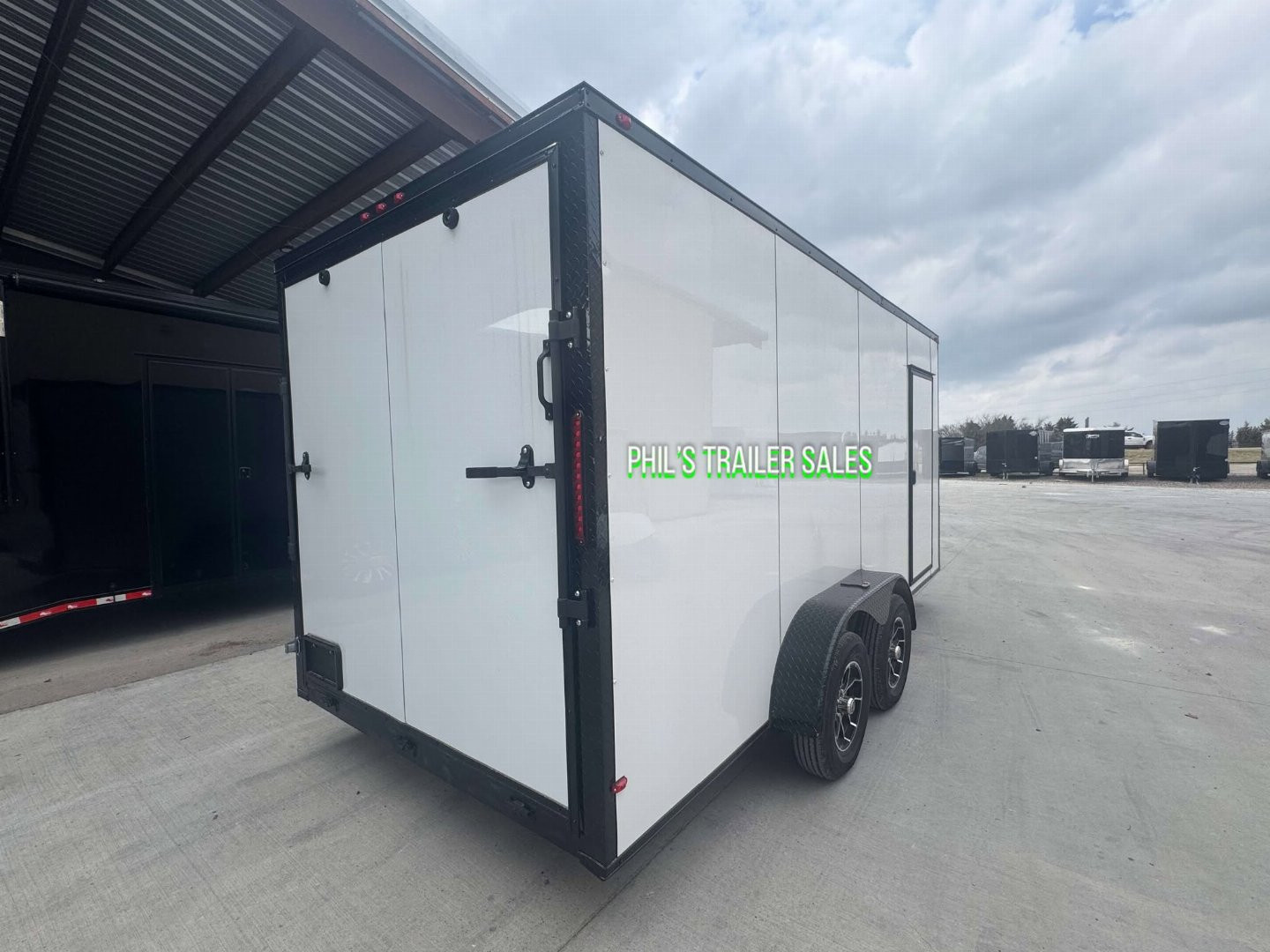 New ***SUPER BUY *** 7X16 BLACKOUT PACKAGE ALUMINUM WHEELS EXTRA HEIGHT Cargo / Enclosed Trailer