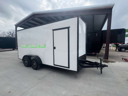 New ***SUPER BUY *** 7X16 BLACKOUT PACKAGE ALUMINUM WHEELS EXTRA HEIGHT Cargo / Enclosed Trailer
