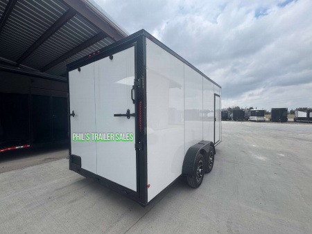 New ***SUPER BUY *** 7X16 BLACKOUT PACKAGE ALUMINUM WHEELS EXTRA HEIGHT Cargo / Enclosed Trailer