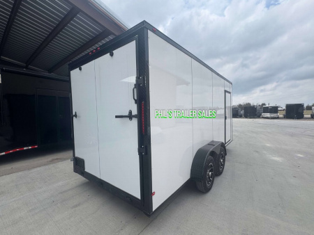 New ***SUPER BUY *** 7X16 BLACKOUT PACKAGE ALUMINUM WHEELS EXTRA HEIGHT Cargo / Enclosed Trailer