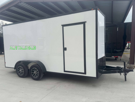 New ***SUPER BUY *** 7X16 BLACKOUT PACKAGE ALUMINUM WHEELS EXTRA HEIGHT Cargo / Enclosed Trailer