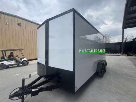 New ***SUPER BUY *** 7X16 BLACKOUT PACKAGE ALUMINUM WHEELS EXTRA HEIGHT Cargo / Enclosed Trailer