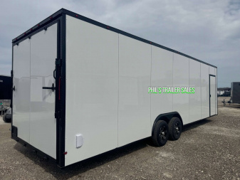 New 2025 8.5X28 CAR HAULER WITH ESCAPE DOOR Cargo / Enclosed Trailer