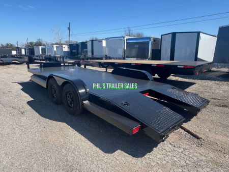 New 2025 STANLEY TRAILERS 83X20 STEEL DECK OPEN CAR HAULER 83X20 Car Hauler SPLIT TAIL / TONGUE BOX / DEXTER AXLES