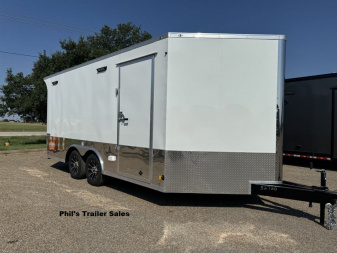 New 2025 CONTINENTAL CARGO NEW 85X16 V-NOSE ELECTRICAL PACKAGE ENCLOSED MOTORCYCLE TRAILER TRAILER CARGO TRAILERS Motorcycle Trailer TORSION AXLES