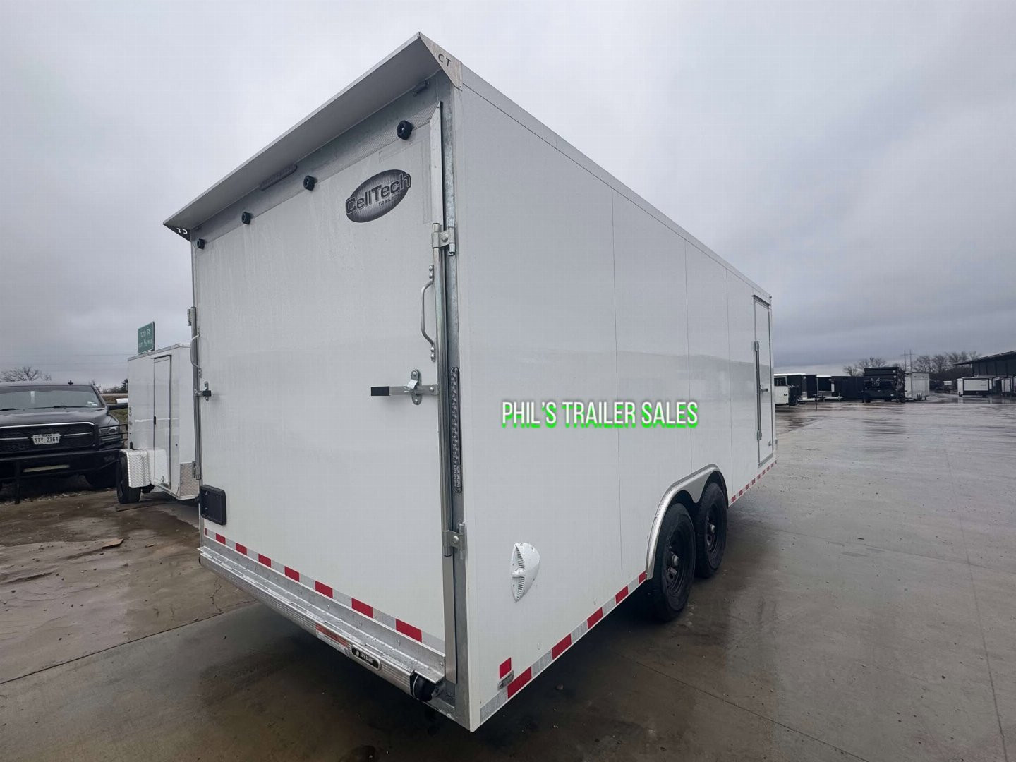 New Cell-Tech Trailers **CABLELESS RAMP 85X20 HEAVY DUTY ENCLOSED TRAILER CAR HAULER CARGO TRAILER 7000 LB AXLES Cargo / Enclosed Trailer