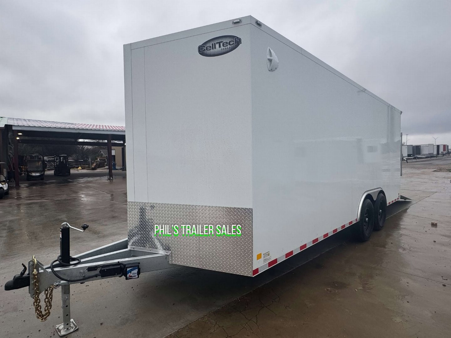 New Cell-Tech Trailers **CABLELESS RAMP 85X20 HEAVY DUTY ENCLOSED TRAILER CAR HAULER CARGO TRAILER 7000 LB AXLES Cargo / Enclosed Trailer