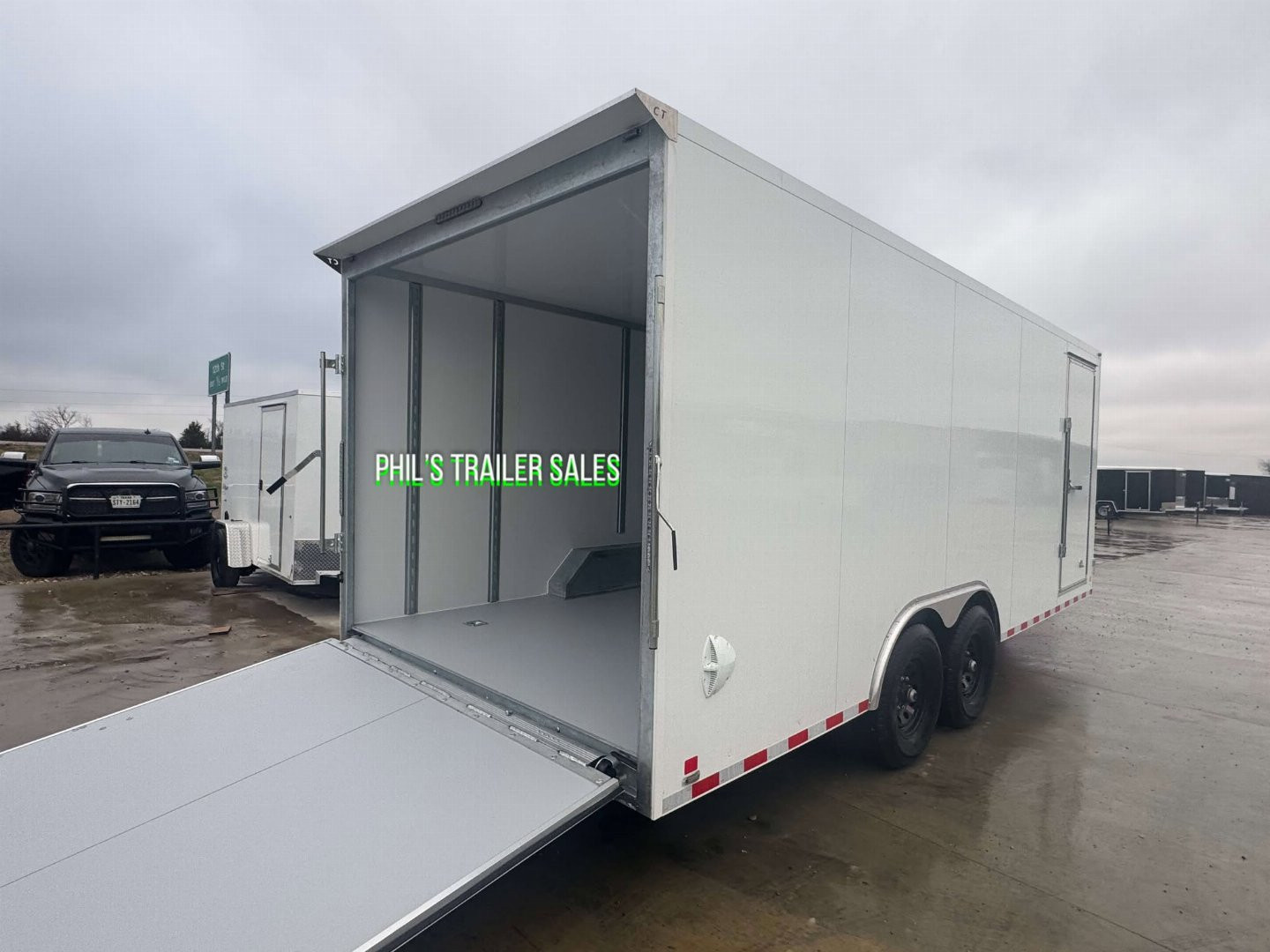 New Cell-Tech Trailers **CABLELESS RAMP 85X20 HEAVY DUTY ENCLOSED TRAILER CAR HAULER CARGO TRAILER 7000 LB AXLES Cargo / Enclosed Trailer