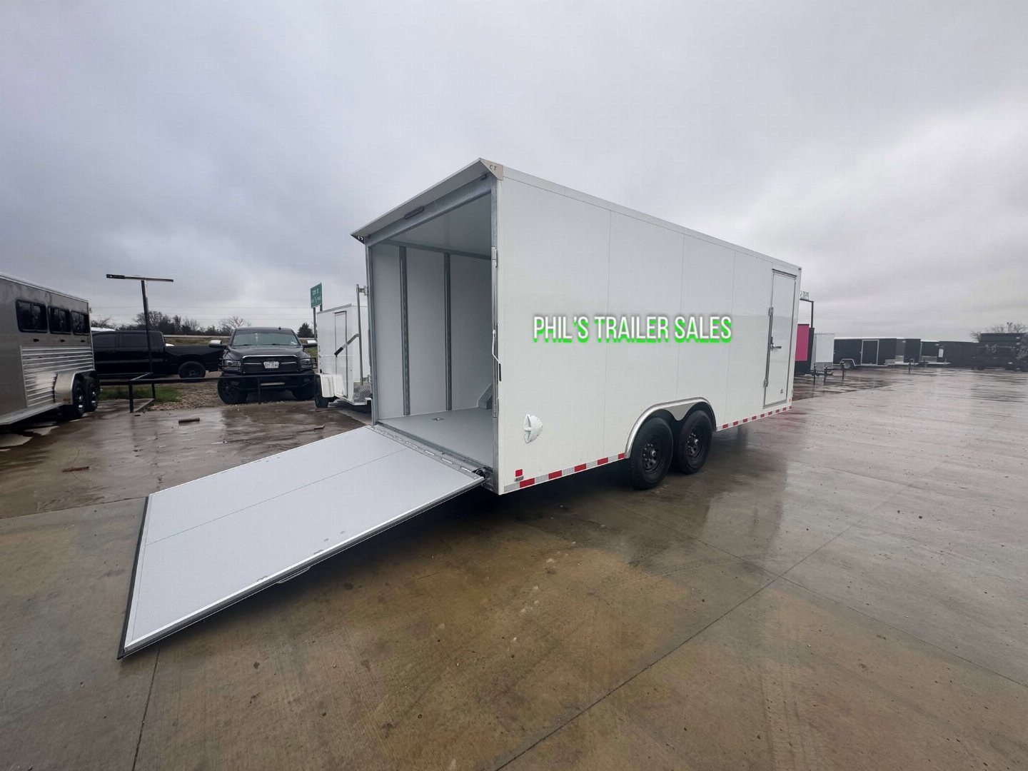 New Cell-Tech Trailers **CABLELESS RAMP 85X20 HEAVY DUTY ENCLOSED TRAILER CAR HAULER CARGO TRAILER 7000 LB AXLES Cargo / Enclosed Trailer