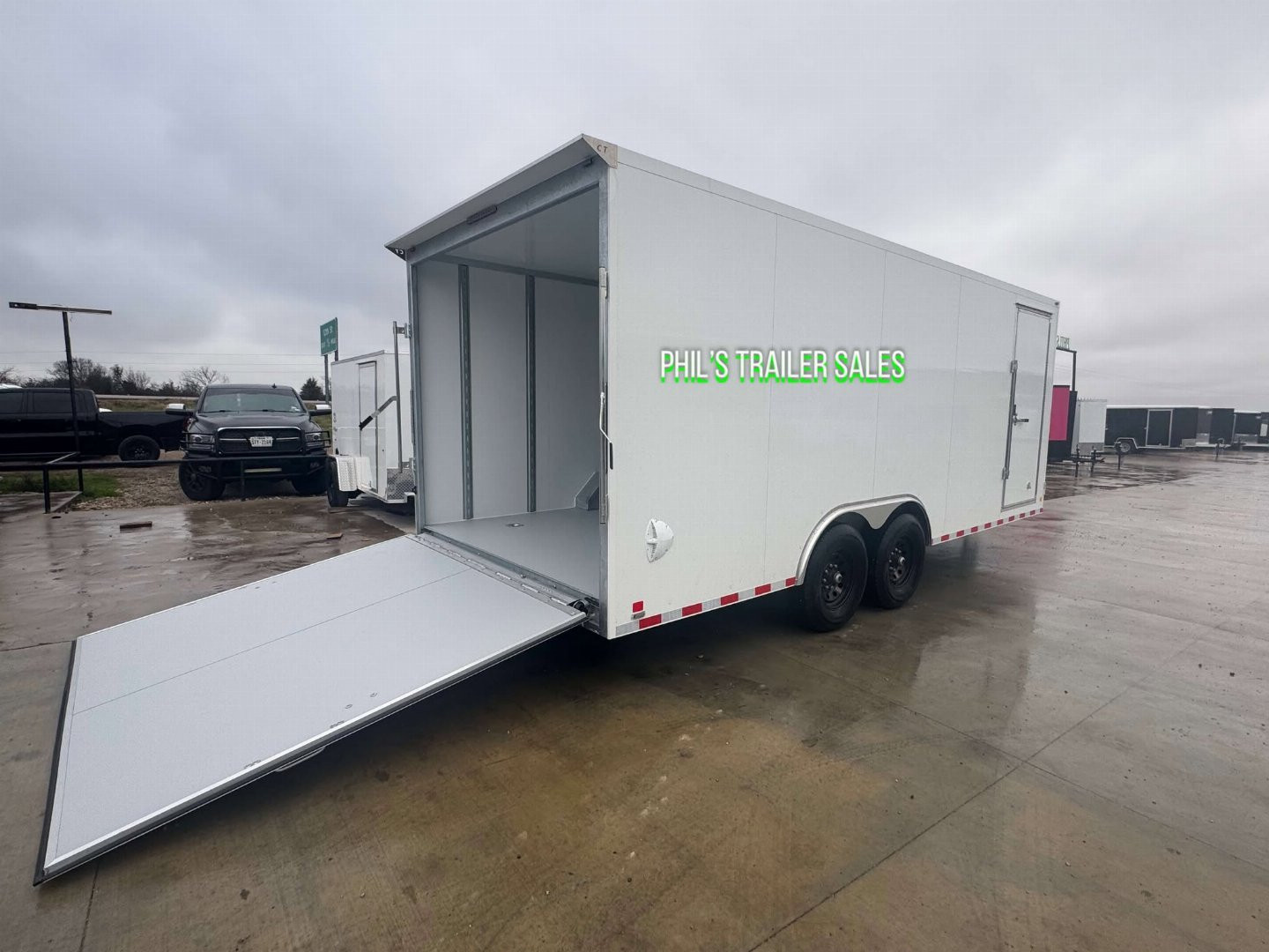 New Cell-Tech Trailers **CABLELESS RAMP 85X20 HEAVY DUTY ENCLOSED TRAILER CAR HAULER CARGO TRAILER 7000 LB AXLES Cargo / Enclosed Trailer