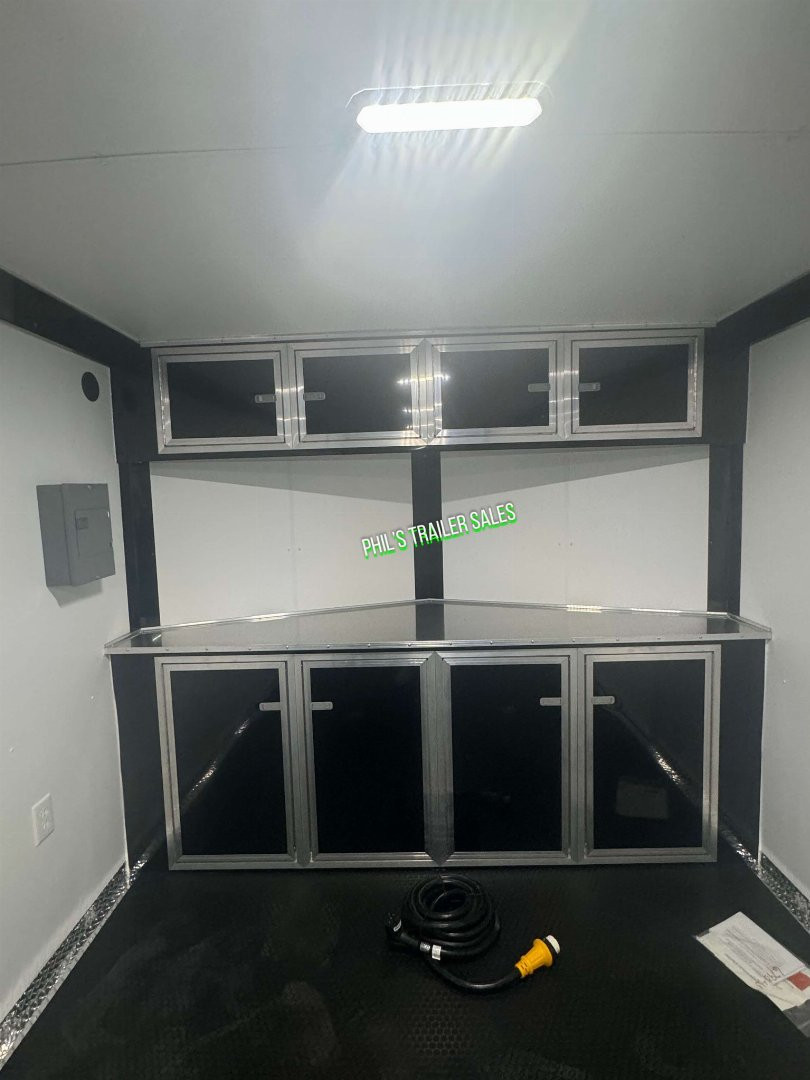 New 2025 RC Trailers 8.5X24 Car / Racing Trailer FULL ESCAPE DOOR WITH REMOVABLE FENDER TORSION AXLES