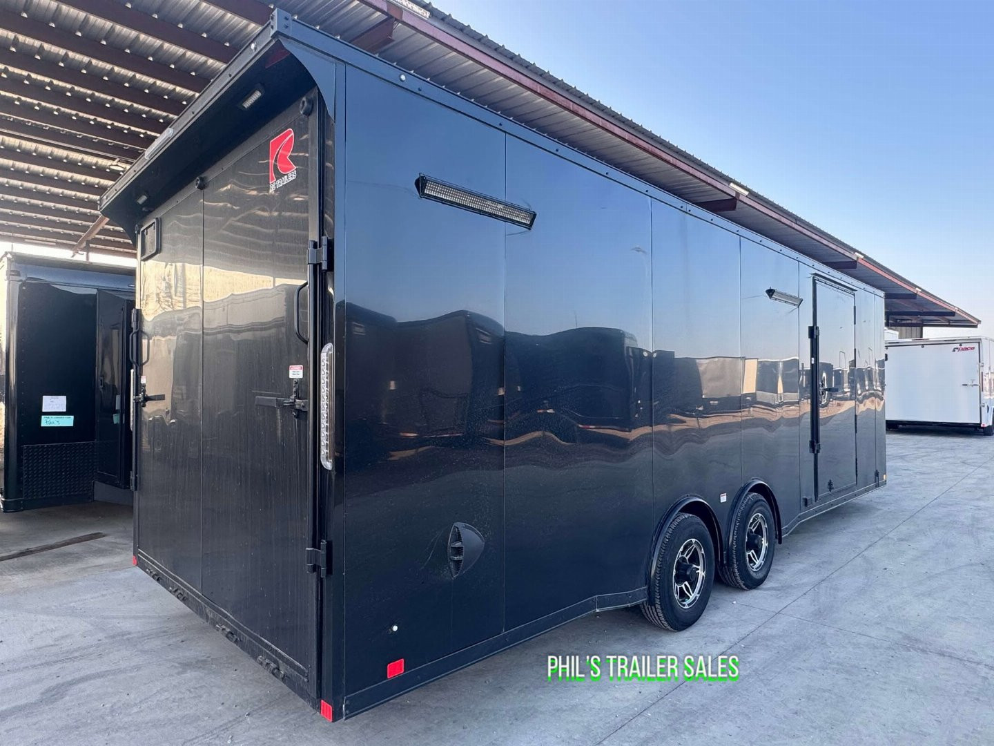 New 2025 RC Trailers 8.5X24 Car / Racing Trailer FULL ESCAPE DOOR WITH REMOVABLE FENDER TORSION AXLES