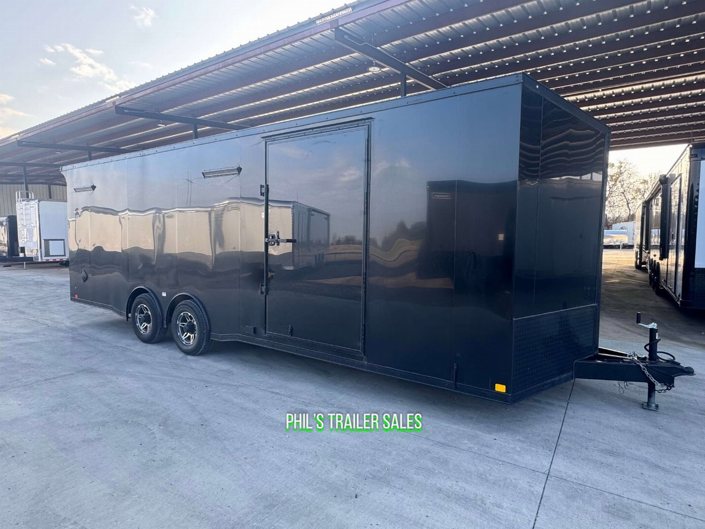 New 2025 RC Trailers 8.5X24 Car / Racing Trailer FULL ESCAPE DOOR WITH REMOVABLE FENDER TORSION AXLES