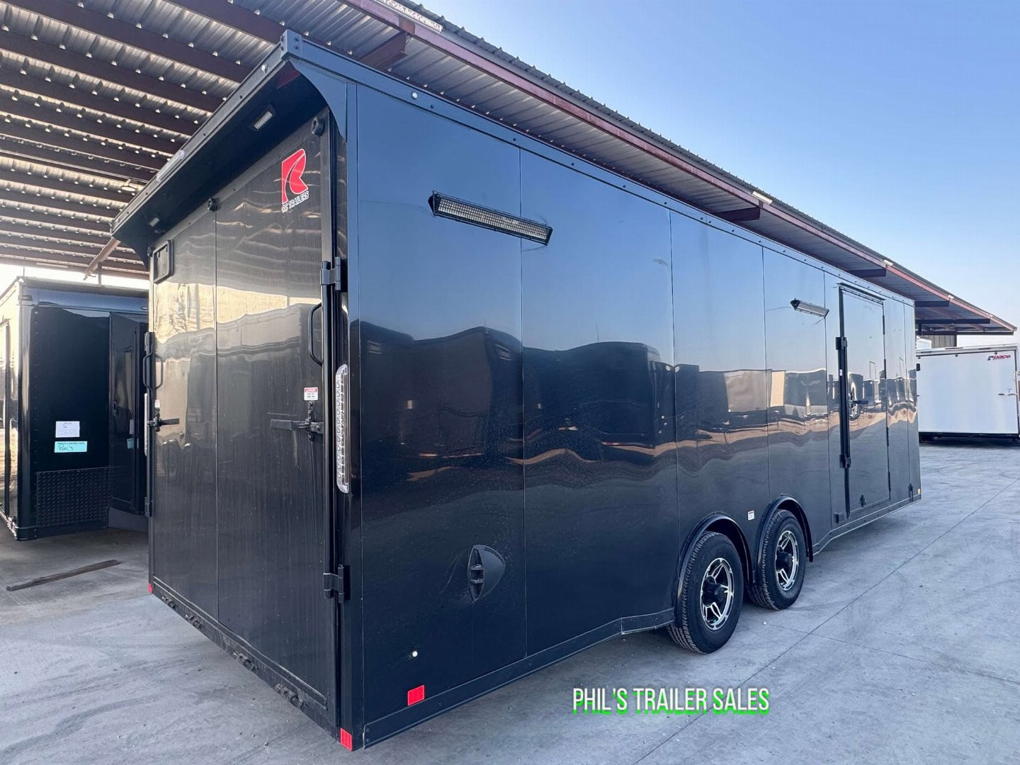 New 2025 RC Trailers 8.5X24 Car / Racing Trailer FULL ESCAPE DOOR WITH REMOVABLE FENDER TORSION AXLES