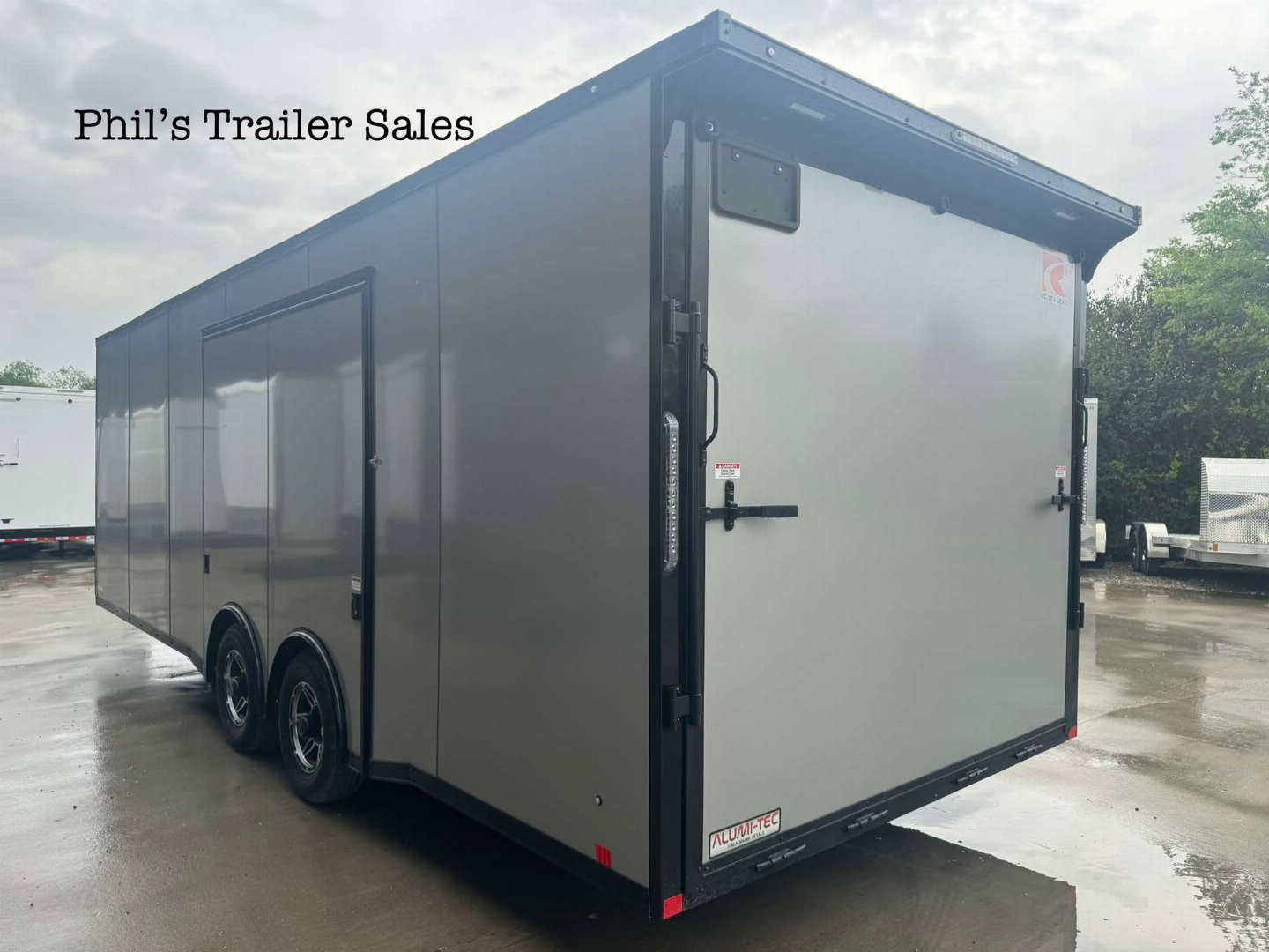 New 2025 RC Trailers 8.5X24 Car / Racing Trailer FULL ESCAPE DOOR WITH REMOVABLE FENDER TORSION AXLES