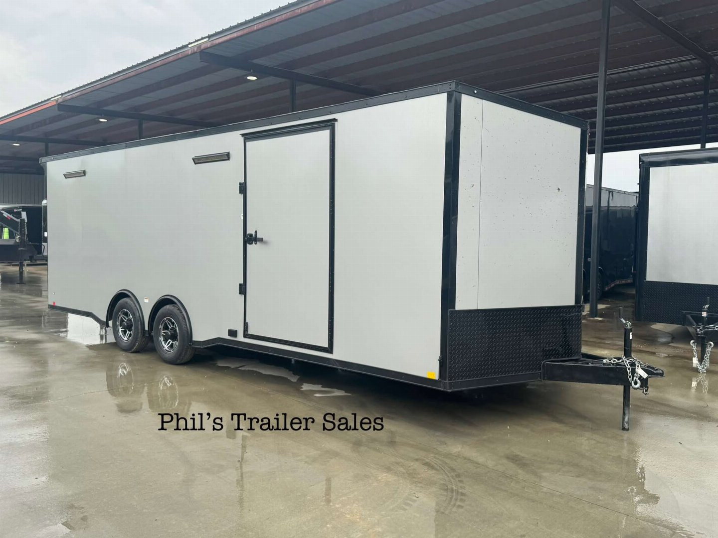 New 2025 RC Trailers 8.5X24 Car / Racing Trailer FULL ESCAPE DOOR WITH REMOVABLE FENDER TORSION AXLES