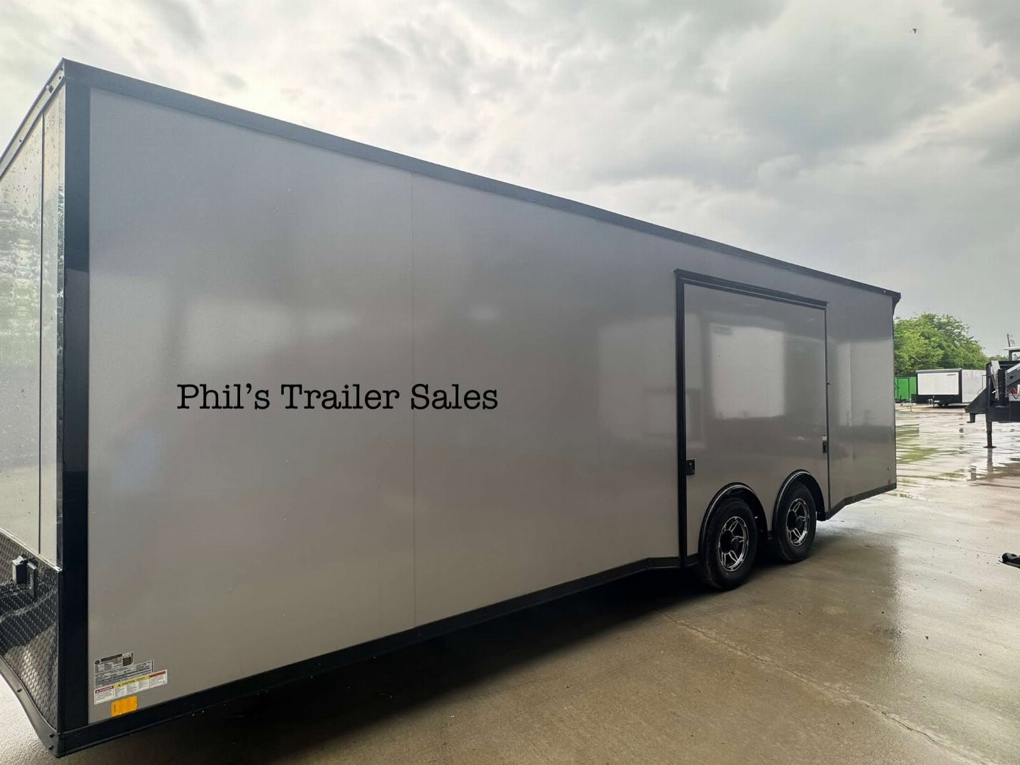 New 2025 RC Trailers 8.5X24 Car / Racing Trailer FULL ESCAPE DOOR WITH REMOVABLE FENDER TORSION AXLES