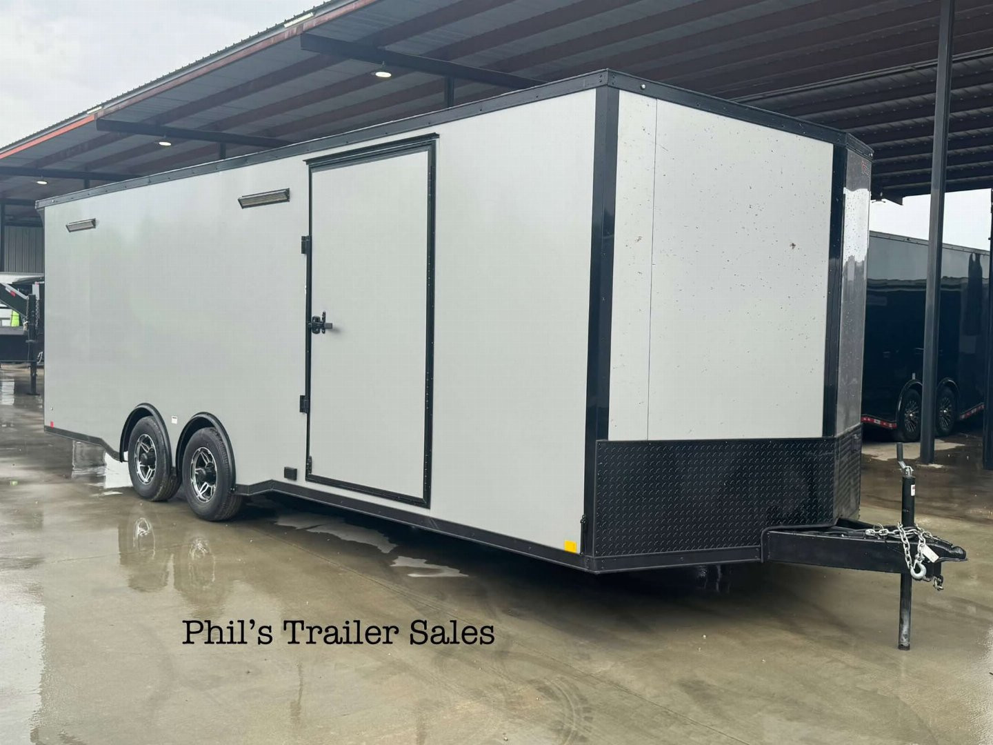 New 2025 RC Trailers 8.5X24 Car / Racing Trailer FULL ESCAPE DOOR WITH REMOVABLE FENDER TORSION AXLES