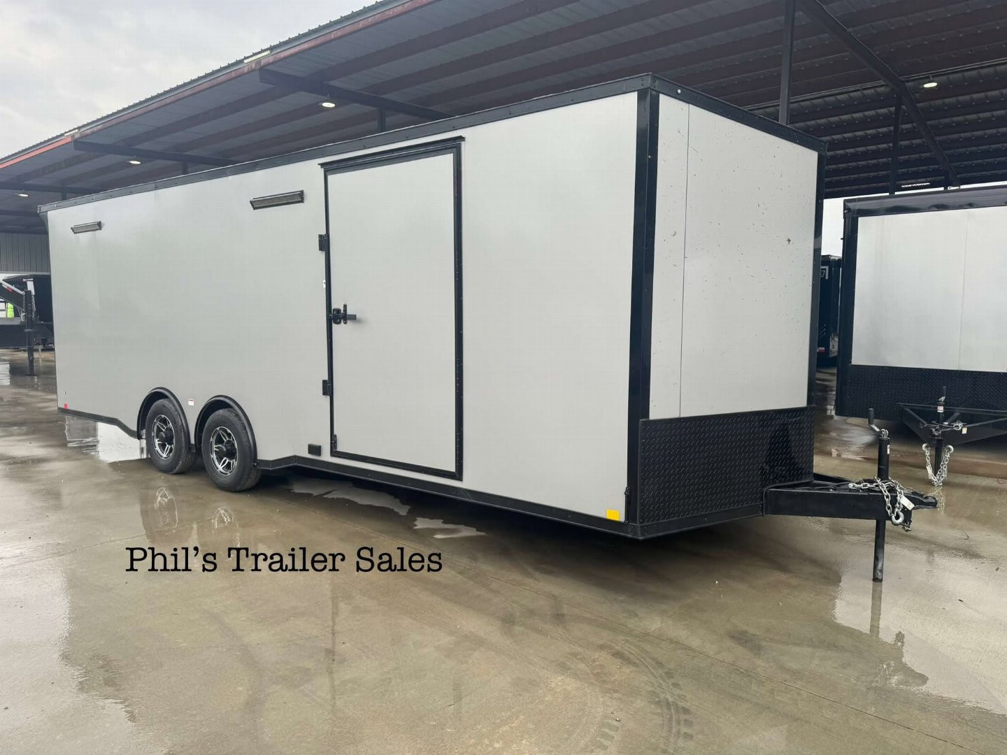 New 2025 RC Trailers 8.5X24 Car / Racing Trailer FULL ESCAPE DOOR WITH REMOVABLE FENDER TORSION AXLES