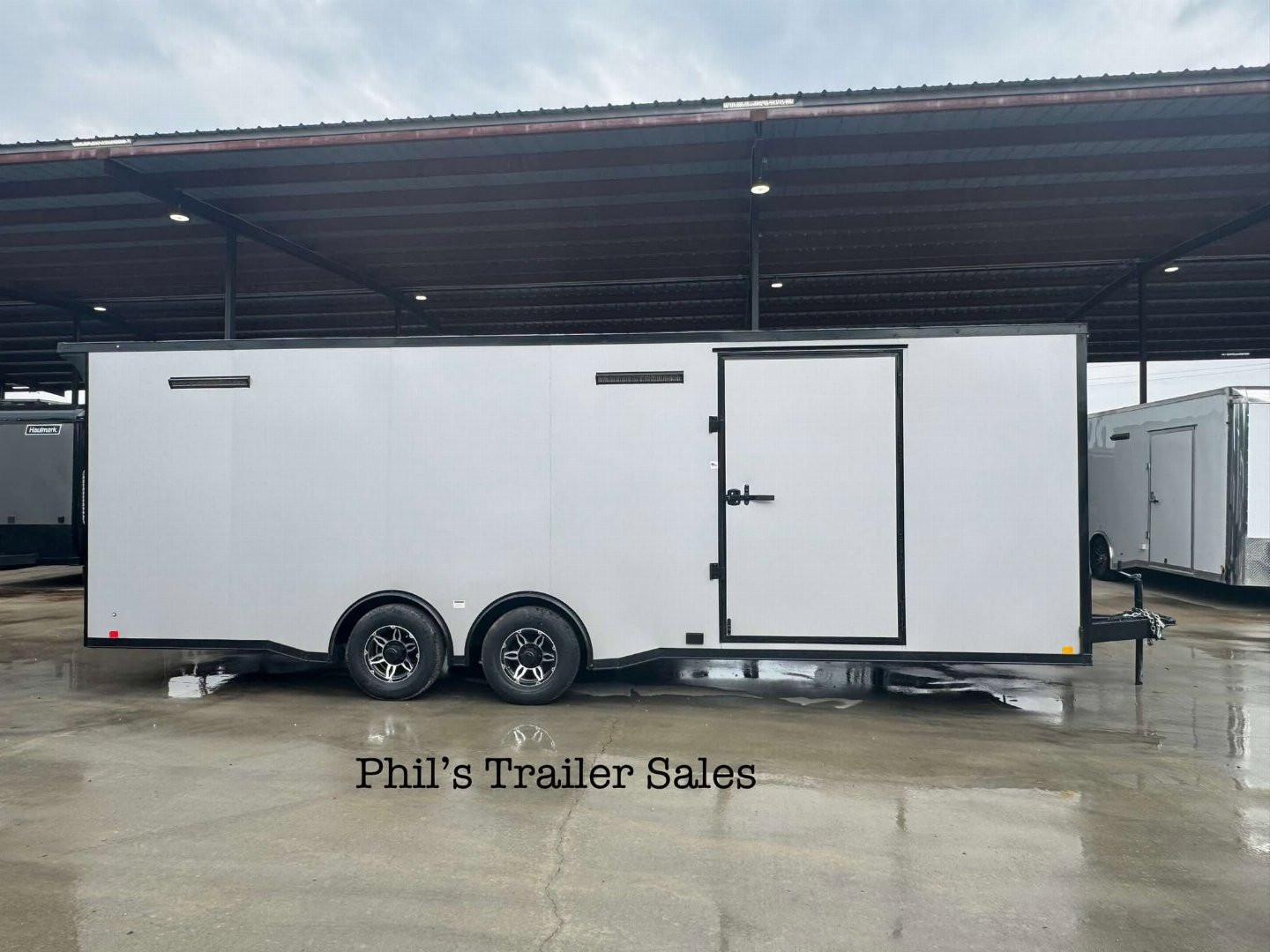 New 2025 RC Trailers 8.5X24 Car / Racing Trailer FULL ESCAPE DOOR WITH REMOVABLE FENDER TORSION AXLES