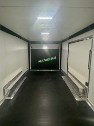 New 2025 RC Trailers 8.5X24 Car / Racing Trailer FULL ESCAPE DOOR WITH REMOVABLE FENDER TORSION AXLES